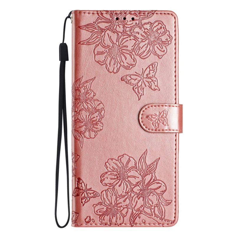 Kotelot iPhone 16 Pro Puhelinkuoret Sakura Ja Perhoset