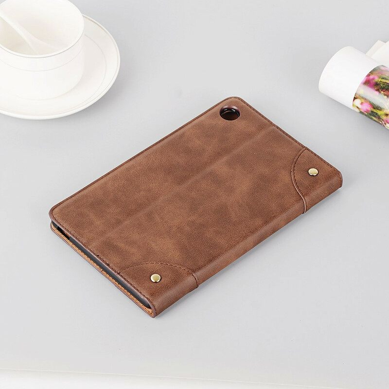 Kuoret Huawei MatePad T 8 Keinonahkaiset Vintage-niitit