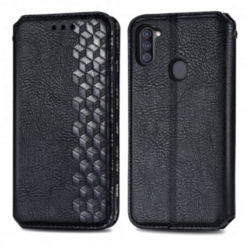 Puhelinkuoret Samsung Galaxy M11 Kotelot Flip Diamond Texture Leather Effect