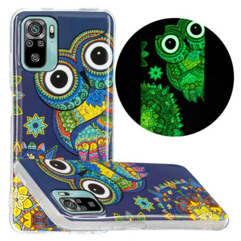 Case Poco M5s Fluoresoiva Pöllön Mandala