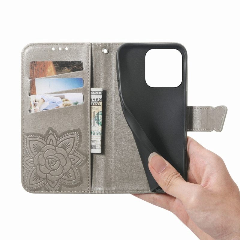 Kotelot Xiaomi 17 3d-perhos- Ja Strassikoristeinen