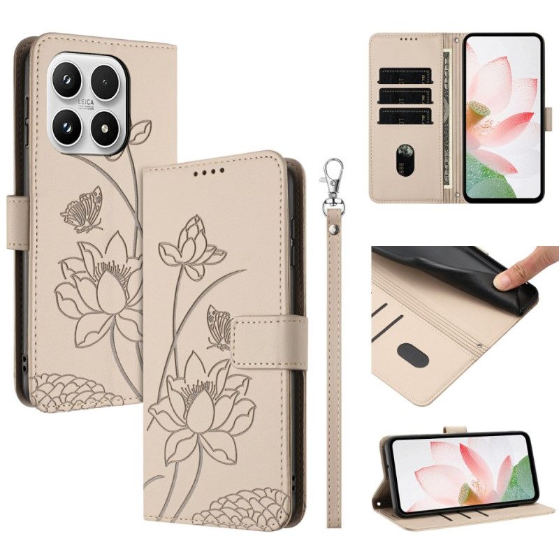 Kotelot Xiaomi 17 Lootuskuvio Ja Nauha