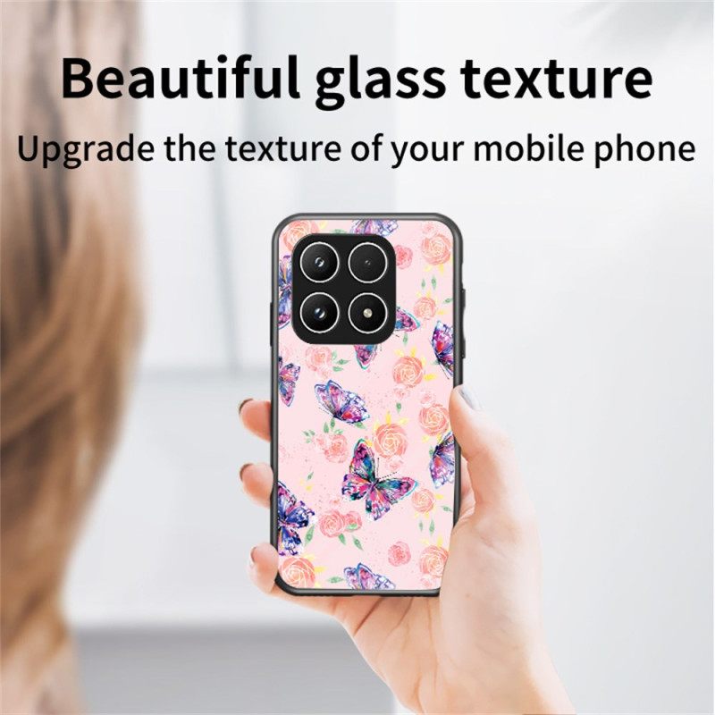 Kuori Xiaomi 17 Karkaistua Lasia Perhoskuvio