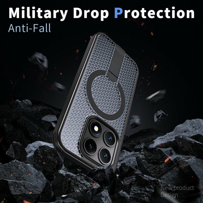 Kuori Xiaomi 17 Magneettinen Ruudukkokuvio Ja Tukijalka