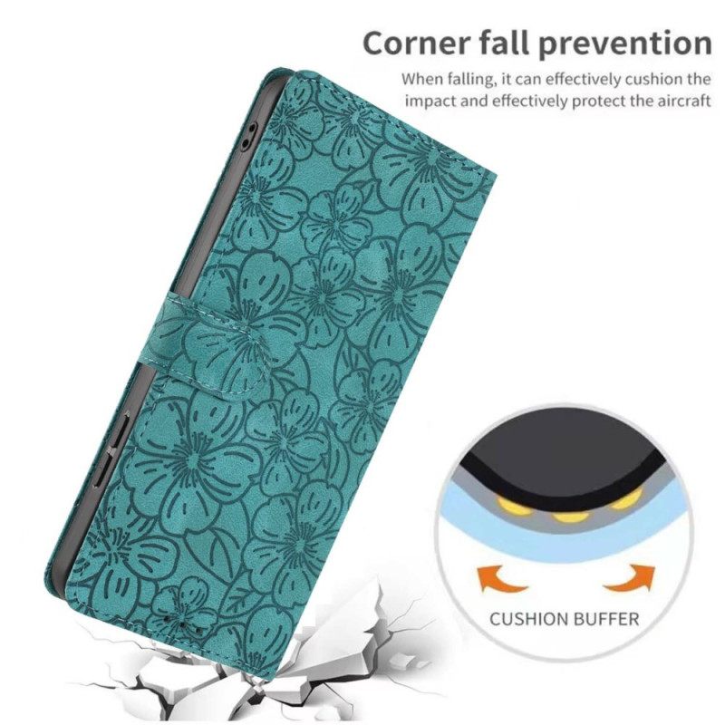Nahkakotelo Xiaomi 17 Kukkakuvio