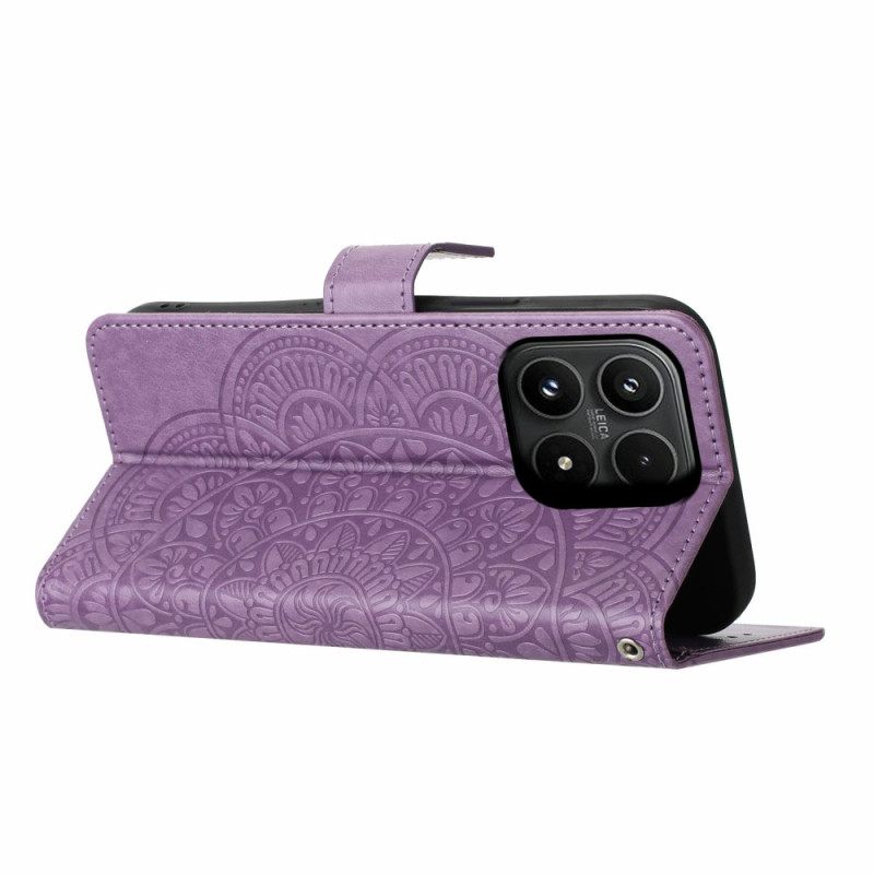 Nahkakotelo Xiaomi 17 Mandala-kaiverrus