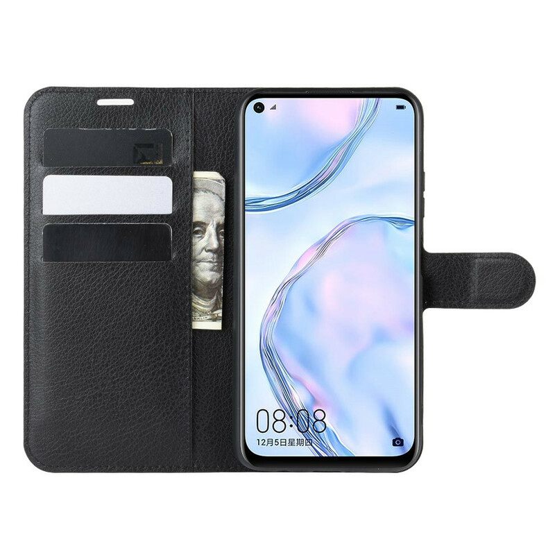 Flip Case Huawei P40 Lite Classic Litchi Faux Leather
