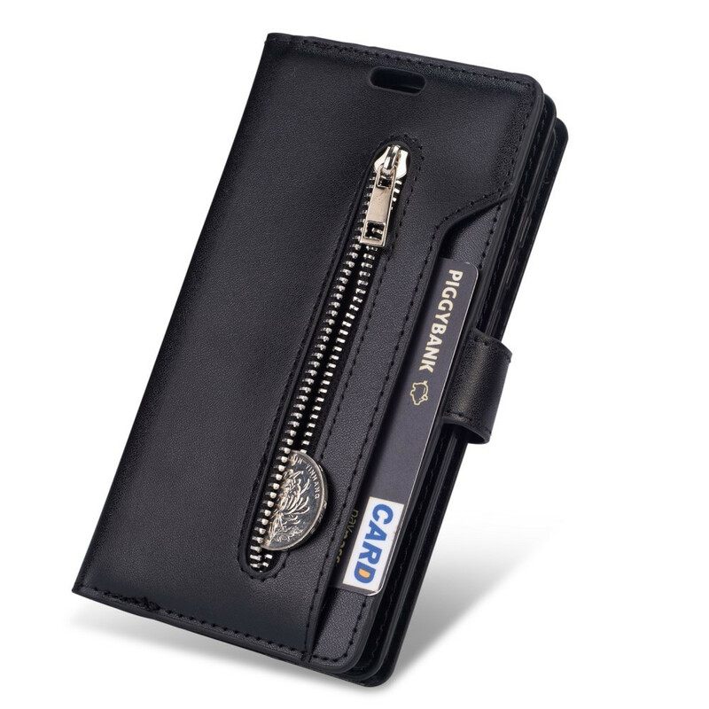 Flip Case Huawei P40 Lite Kukkaro Kaulanauhalla