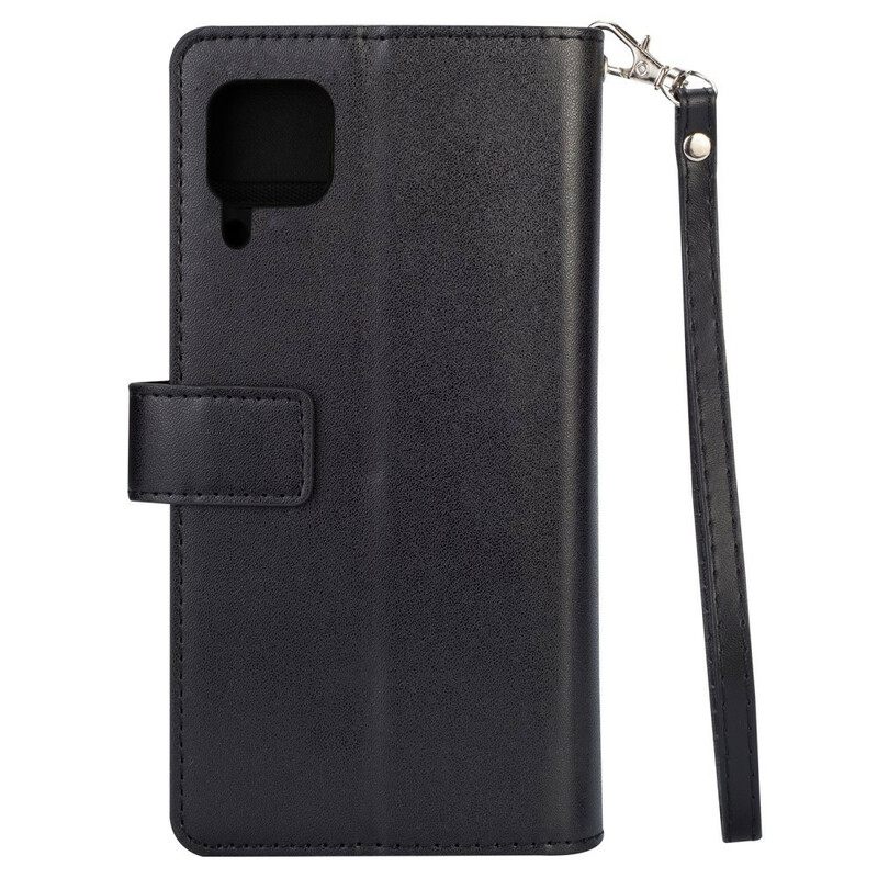Flip Case Huawei P40 Lite Kukkaro Kaulanauhalla