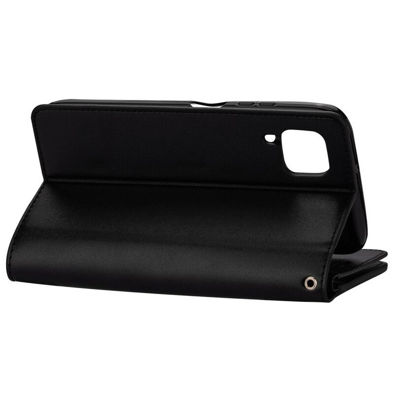 Flip Case Huawei P40 Lite Kukkaro Kaulanauhalla