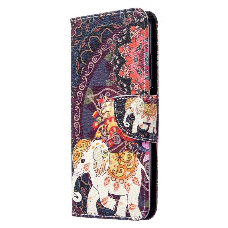 Flip Case Huawei P40 Lite Mandala Etniset Norsut