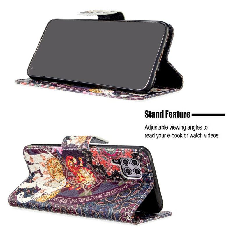 Flip Case Huawei P40 Lite Mandala Etniset Norsut