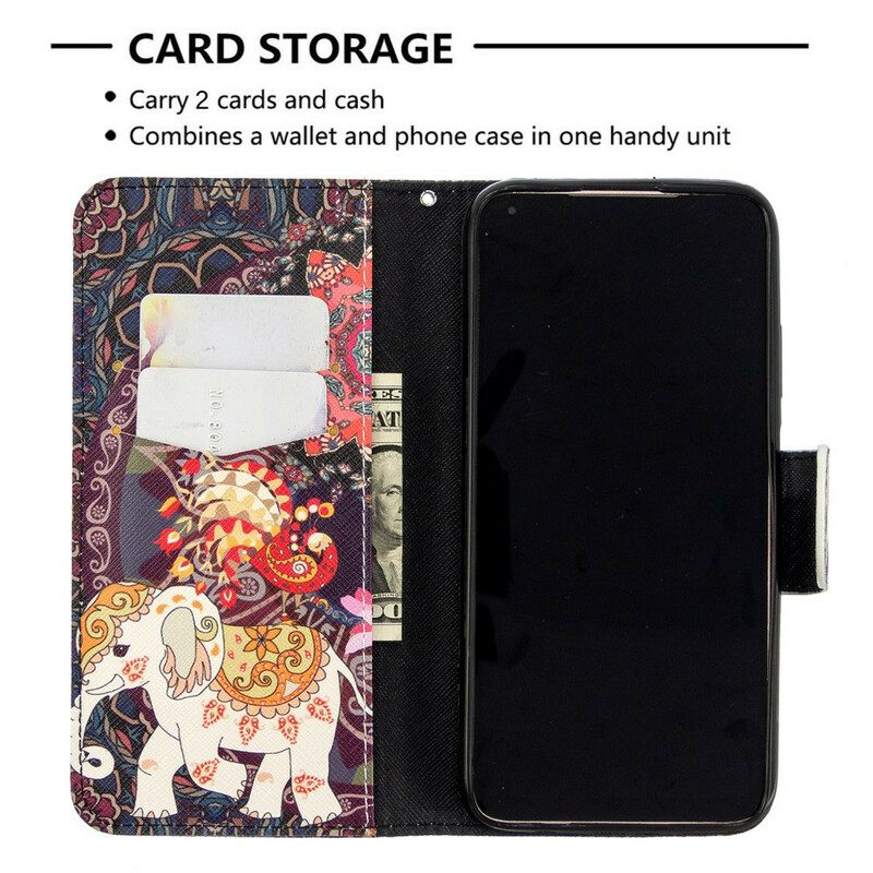 Flip Case Huawei P40 Lite Mandala Etniset Norsut