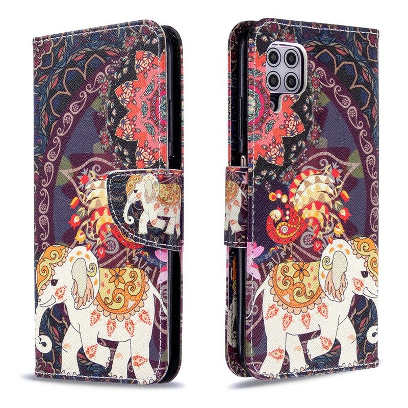 Flip Case Huawei P40 Lite Mandala Etniset Norsut