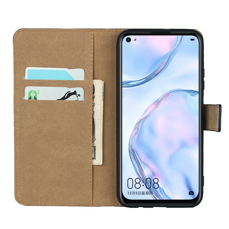 Flip Case Huawei P40 Lite Nahka