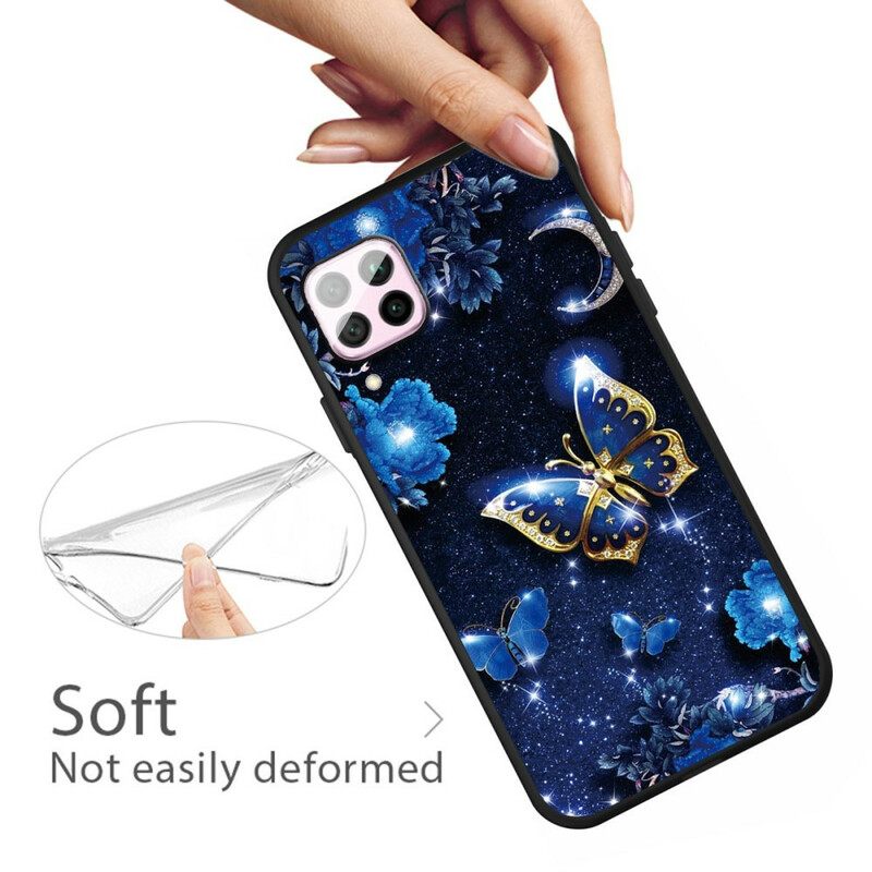 Kuori Huawei P40 Lite Golden Butterfly