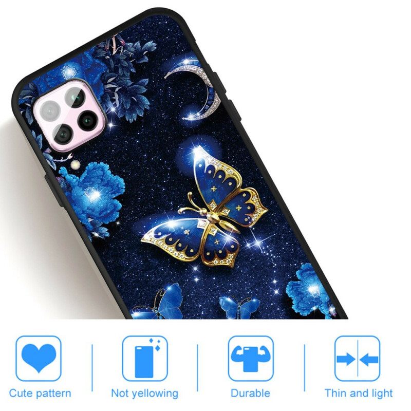 Kuori Huawei P40 Lite Golden Butterfly