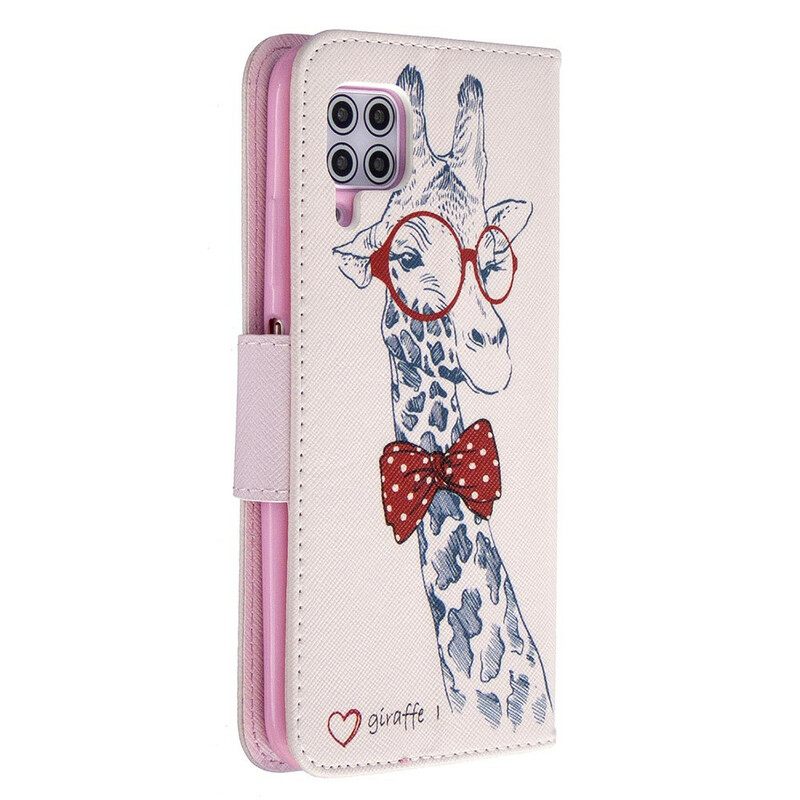 Nahkakotelo Huawei P40 Lite Brainy Giraffe