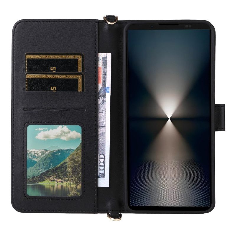 Kotelot Sony Xperia 1 Vii Tikattu Hihnalla Ja Olkahihnalla