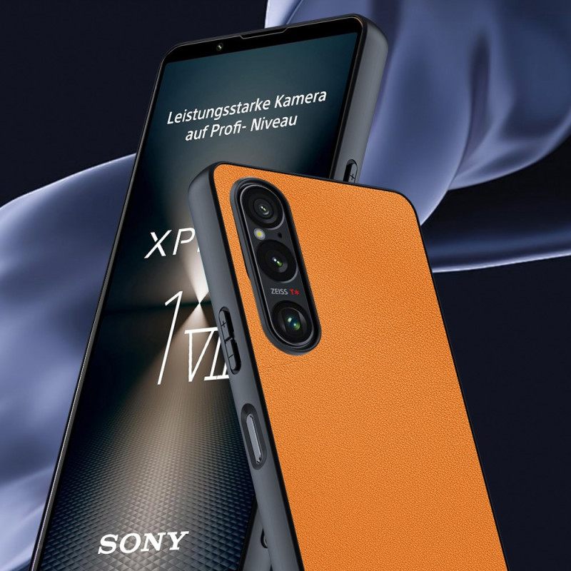 Kuori Sony Xperia 1 Vii Nahkakuvioinen