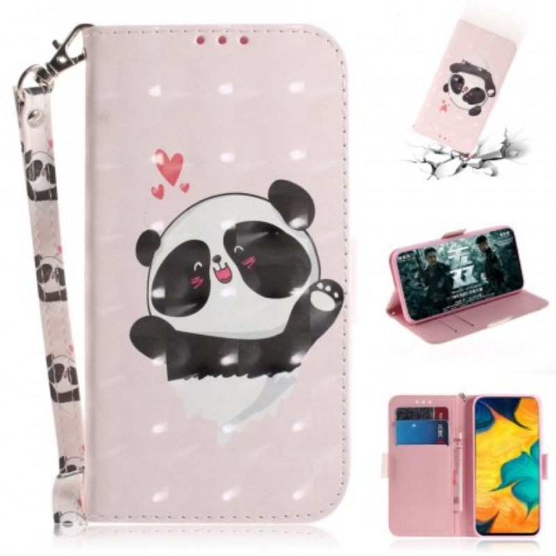 Kotelot Samsung Galaxy A30 / A20 Suojaketju Kuori Panda Love In Lanyard
