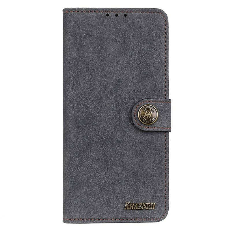 Flip Case iPhone 13 Pro Faux Leather Split Retro Khazneh
