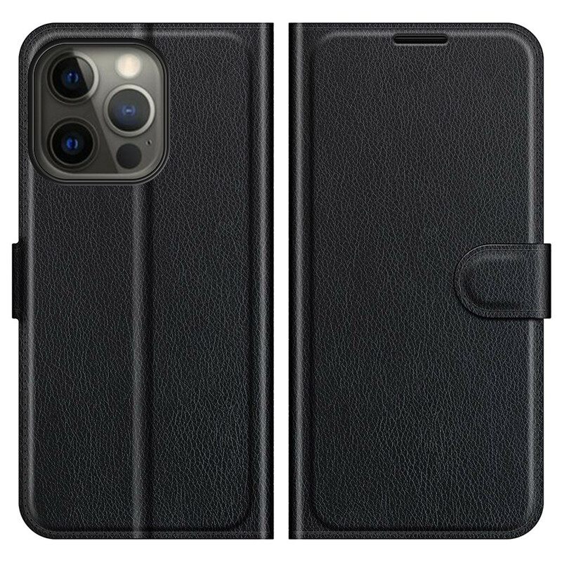 Kotelot iPhone 13 Pro Klassinen Litsi-nahkaefekti