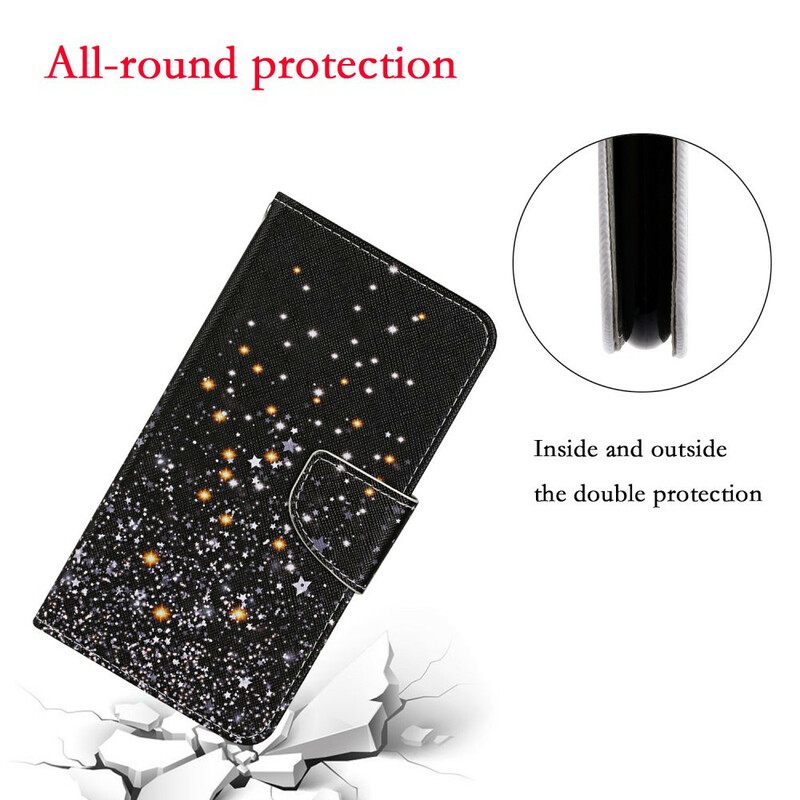 Kotelot iPhone 13 Pro Stars And Sequins With Lanyard