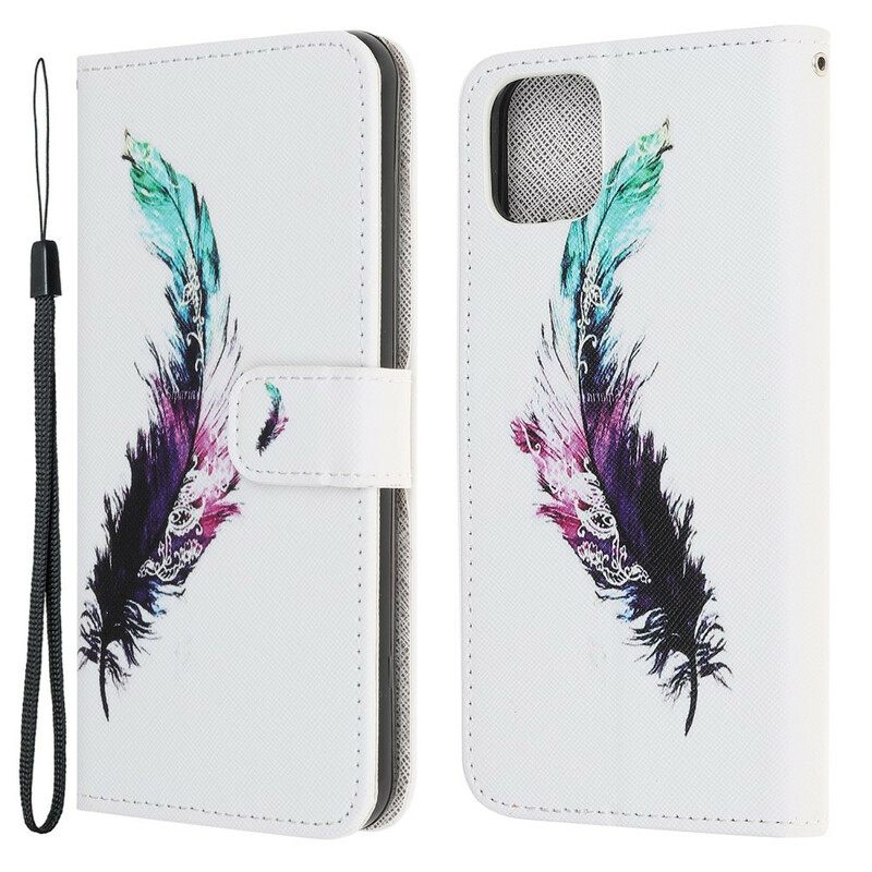 Kotelot iPhone 13 Pro Suojaketju Kuori Feather Kaulanauhalla
