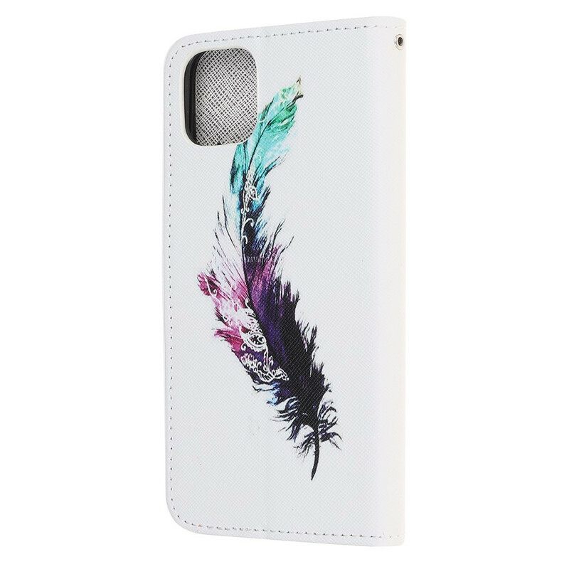 Kotelot iPhone 13 Pro Suojaketju Kuori Feather Kaulanauhalla