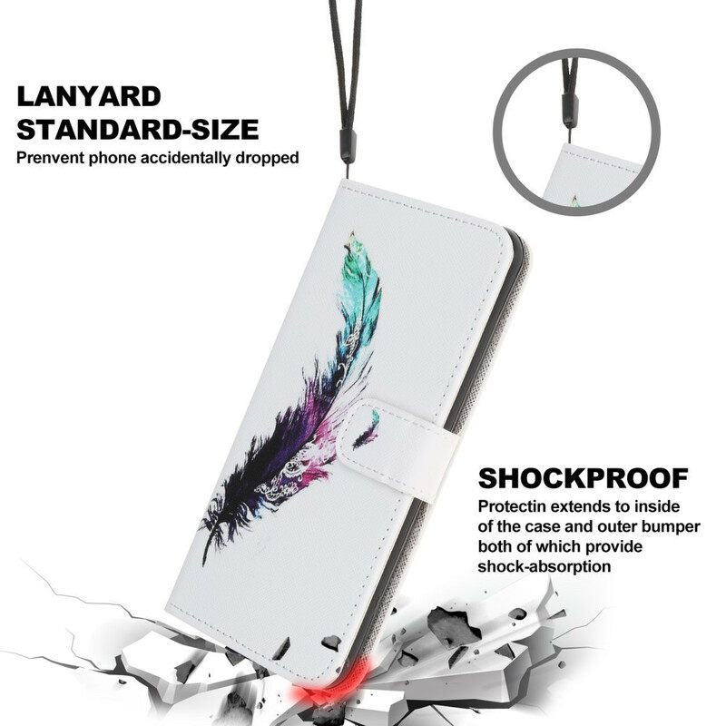 Kotelot iPhone 13 Pro Suojaketju Kuori Feather Kaulanauhalla