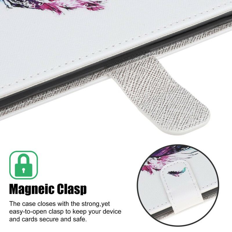 Kotelot iPhone 13 Pro Suojaketju Kuori Feather Kaulanauhalla