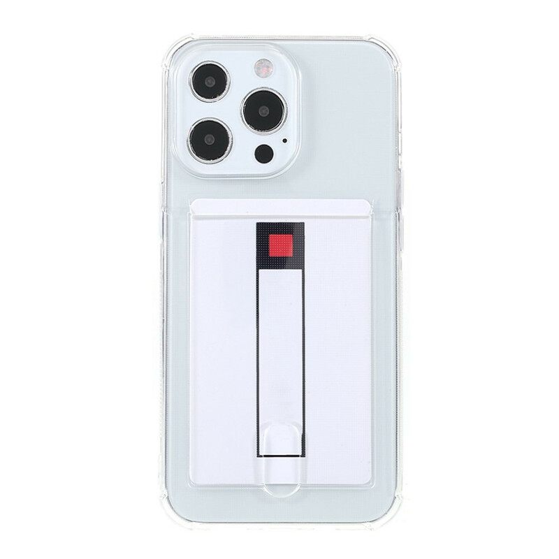 Kuori iPhone 13 Pro Läpinäkyvä Värikorttipidike