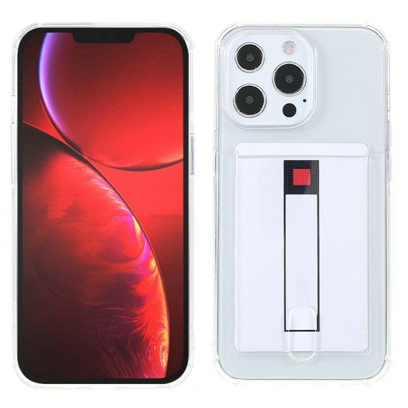 Kuori iPhone 13 Pro Läpinäkyvä Värikorttipidike