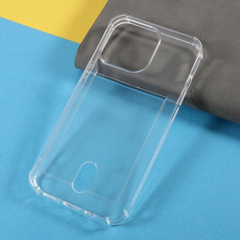 Kuori iPhone 13 Pro Läpinäkyvä Värikorttipidike