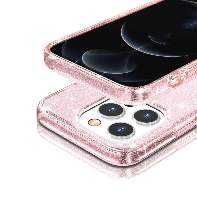 Kuori iPhone 13 Pro Läpinäkyvät Paljetit