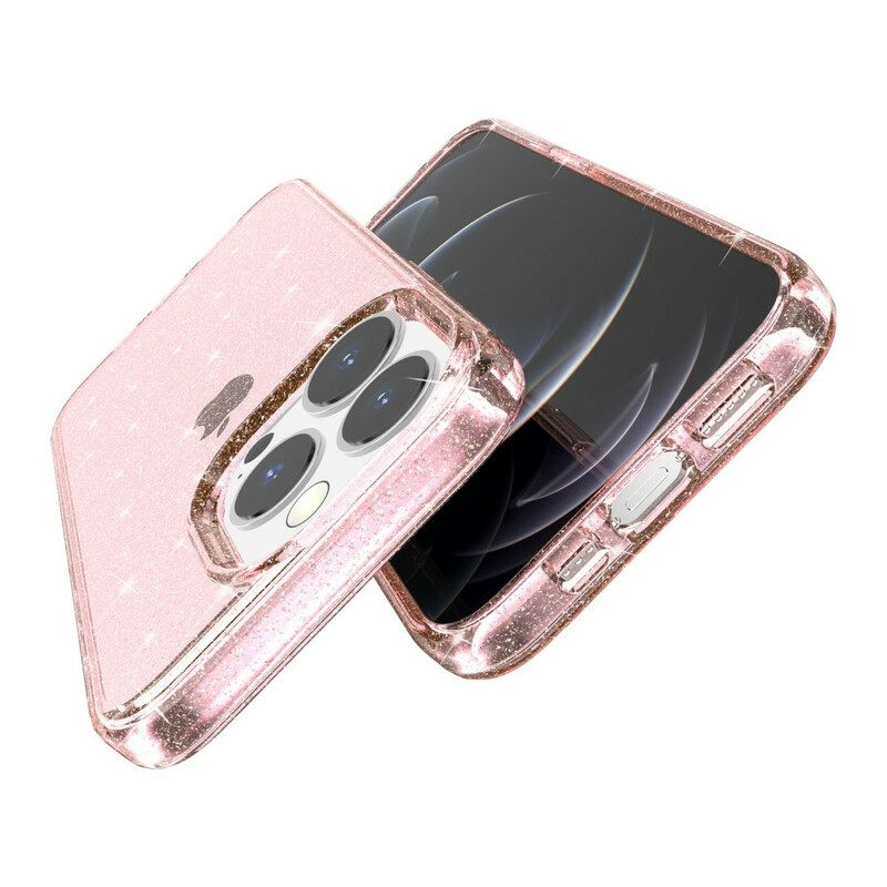 Kuori iPhone 13 Pro Läpinäkyvät Paljetit
