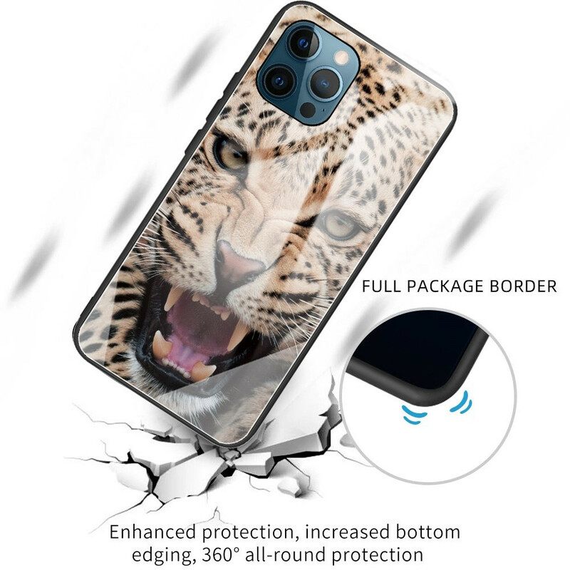 Kuori iPhone 13 Pro Leopard Tempered Glass