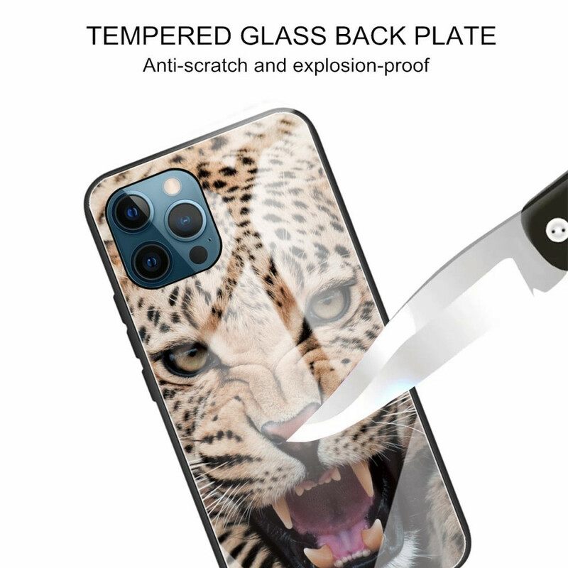 Kuori iPhone 13 Pro Leopard Tempered Glass