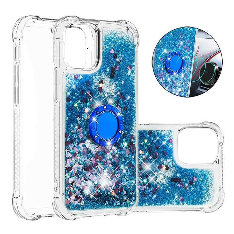 Kuori iPhone 13 Pro Paljetteja Rengastuella