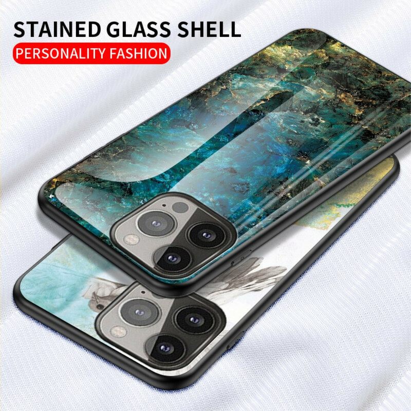 Kuori iPhone 13 Pro Tempered Glass Marble Colors