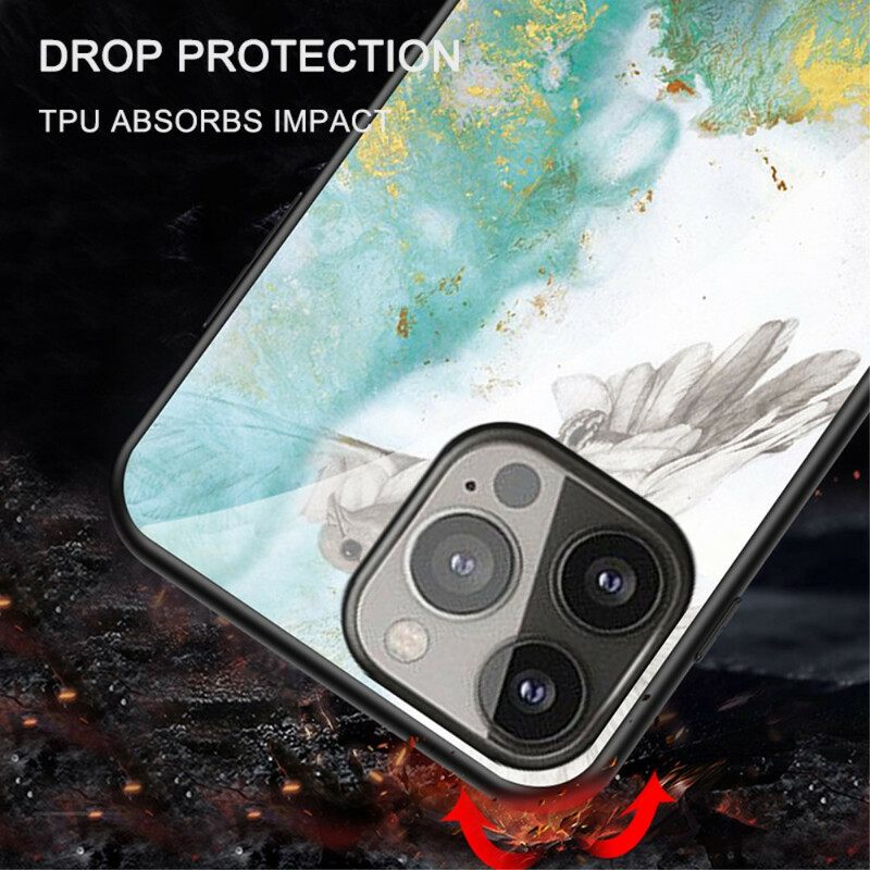 Kuori iPhone 13 Pro Tempered Glass Marble Colors