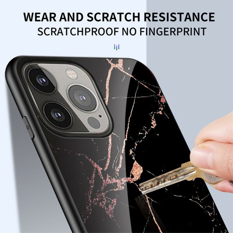 Kuori iPhone 13 Pro Tempered Glass Marble Colors