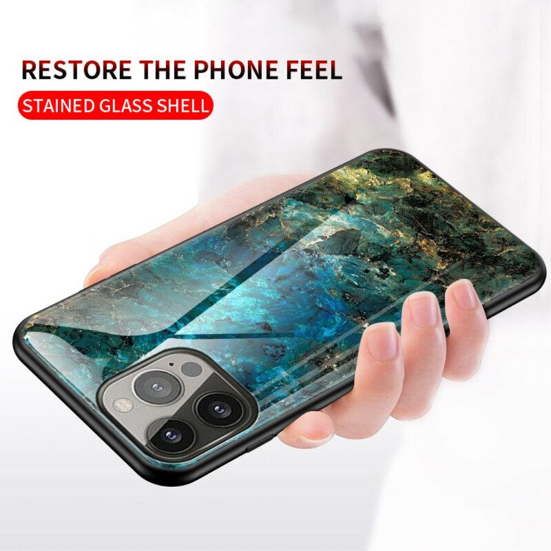 Kuori iPhone 13 Pro Tempered Glass Marble Colors