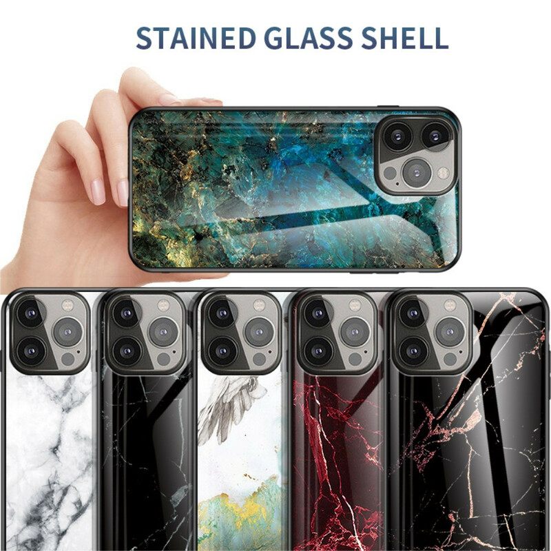 Kuori iPhone 13 Pro Tempered Glass Marble Colors