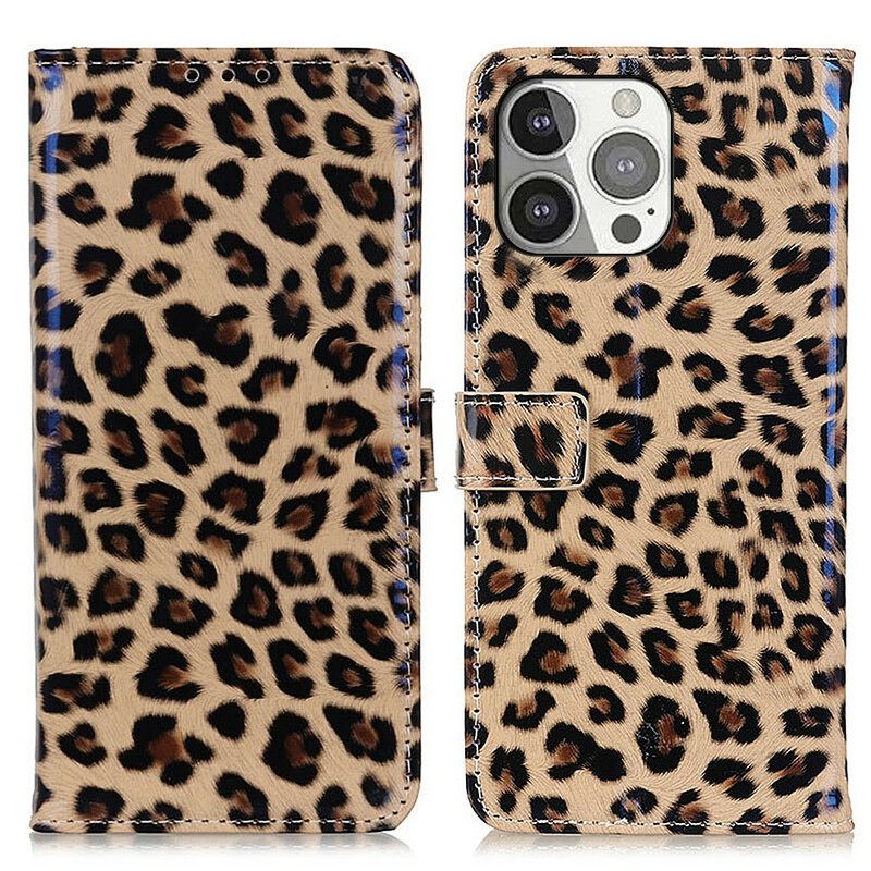 Nahkakotelo iPhone 13 Pro Leopard