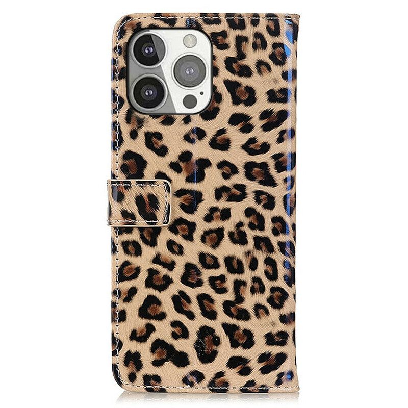 Nahkakotelo iPhone 13 Pro Leopard