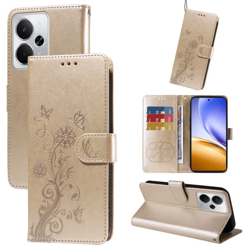 Kotelot Realme 14 5g Puhelinkuoret Kukkia Ja Perhosia