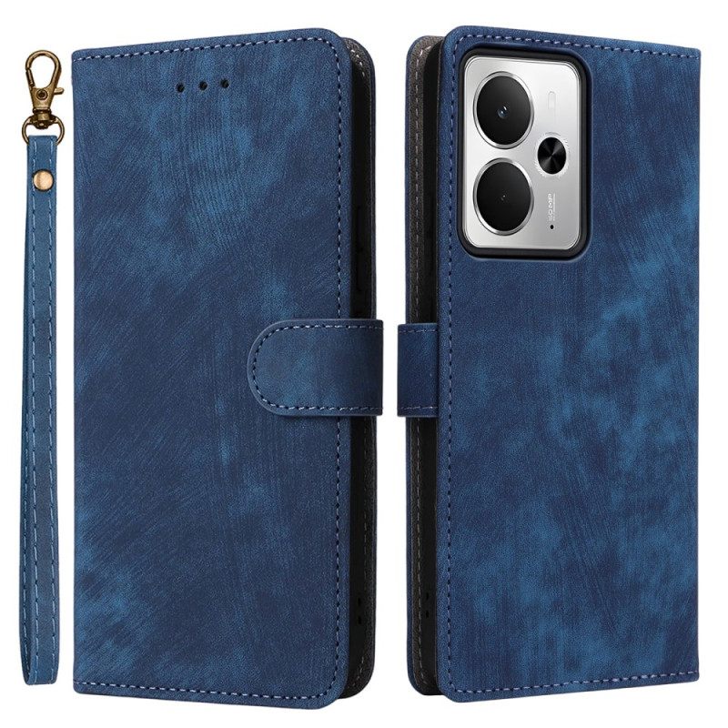 Kotelot Realme 14 5g Rfid-suojattu Mokkanahkakuvio