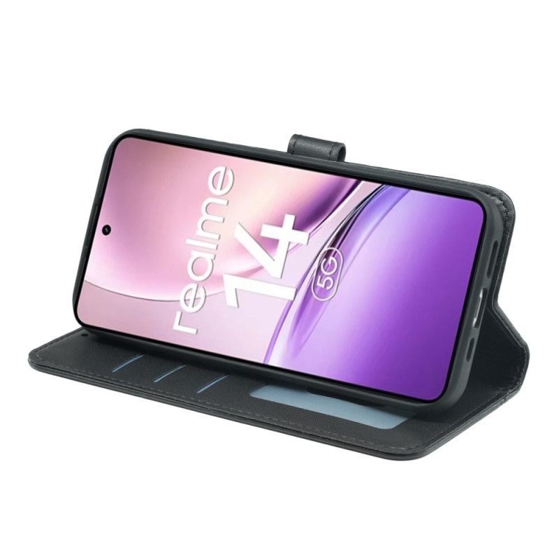 Nahkakotelo Realme 14 5g Irrotettava Hihna